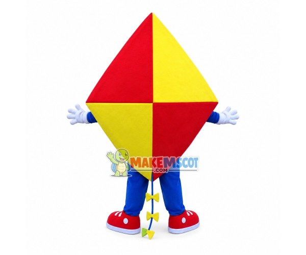 Cartoon Yellow & Red Kite Mascot Costume Cartoon Yellow & Red Kite Mascot Costume