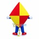 Cartoon Yellow & Red Kite Mascot Costume Cartoon Yellow & Red Kite Mascot Costume