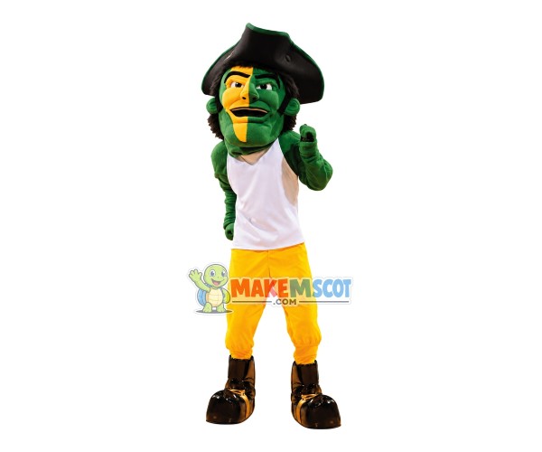 Strong Man With Half Yellow Face Mascot Costume Strong Man With Half Yellow Face Mascot Costume