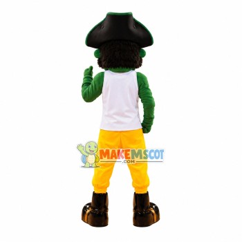 Strong Man With Half Yellow Face Mascot Costume