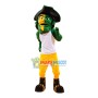Strong Man With Half Yellow Face Mascot Costume