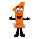 Cartoon Orange Number One Model Mascot Costume Cartoon Orange Number One Model Mascot Costume