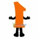 Cartoon Orange Number One Model Mascot Costume Cartoon Orange Number One Model Mascot Costume