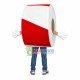 Red & White Cartoon Roll Paper Mascot Costume Red & White Cartoon Roll Paper Mascot Costume