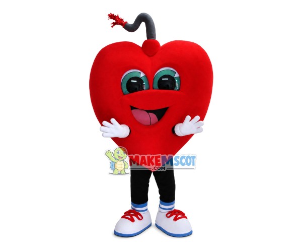 Lead Ignited Heart-shaped Bomb Mascot Costume Lead Ignited Heart-shaped Bomb Mascot Costume
