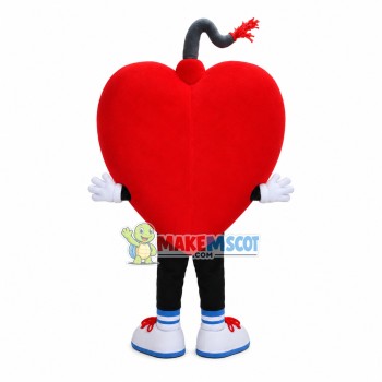 Lead Ignited Heart-shaped Bomb Mascot Costume