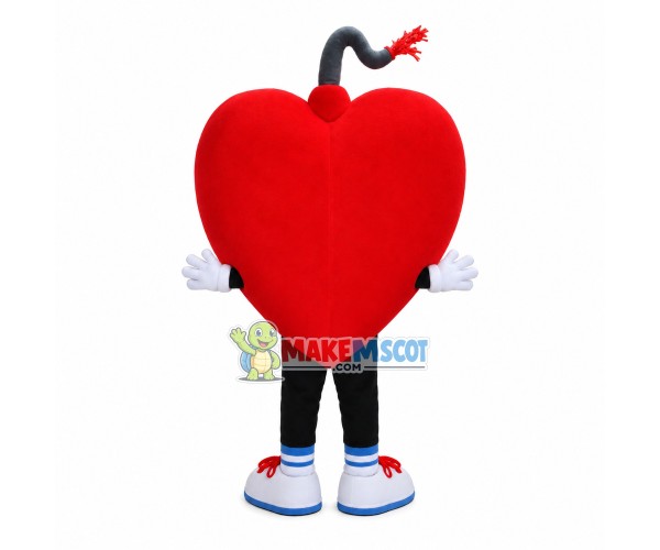 Lead Ignited Heart-shaped Bomb Mascot Costume Lead Ignited Heart-shaped Bomb Mascot Costume