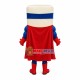 White Sesame Soda Cracker Superman Mascot Costume White Sesame Soda Cracker Superman Mascot Costume