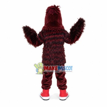 Messy Furry Eagle With Sports Shoes Mascot Costume Messy Furry Eagle With Sports Shoes Mascot Costume