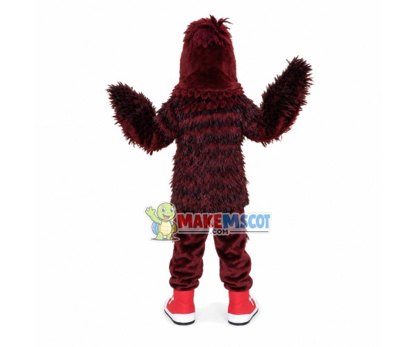Messy Furry Eagle With Sports Shoes Mascot Costume Messy Furry Eagle With Sports Shoes Mascot Costume