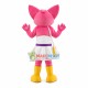 Pink Fox In The Tube Top Dress Mascot Costume Pink Fox In The Tube Top Dress Mascot Costume