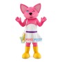 Pink Fox In The Tube Top Dress Mascot Costume