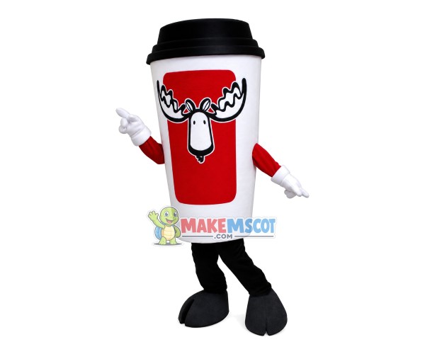 Print Coffee Cup Mascot Costume for Adult Print Coffee Cup Mascot Costume for Adult