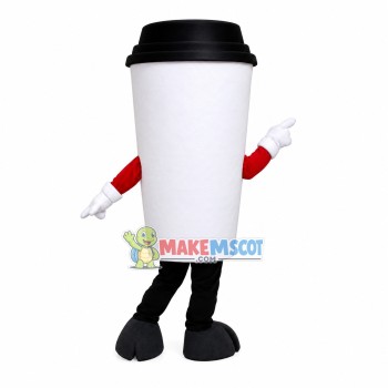 Print Coffee Cup Mascot Costume for Adult Print Coffee Cup Mascot Costume for Adult