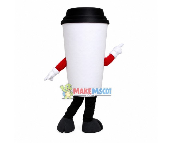 Print Coffee Cup Mascot Costume for Adult Print Coffee Cup Mascot Costume for Adult