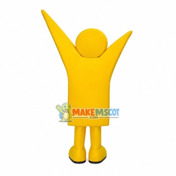 Yellow Logo of TV Channel Mascot Costume Yellow Logo of TV Channel Mascot Costume