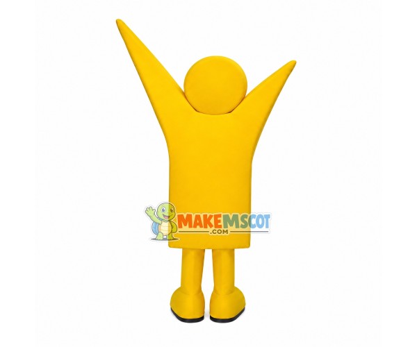 Yellow Logo of TV Channel Mascot Costume Yellow Logo of TV Channel Mascot Costume