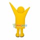 Yellow Logo of TV Channel Mascot Costume Yellow Logo of TV Channel Mascot Costume