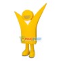 Yellow Logo of TV Channel Mascot Costume