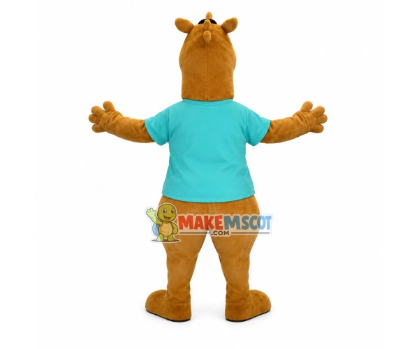Stout The Kangaroo With Shirt Mascot Costume Stout The Kangaroo With Shirt Mascot Costume