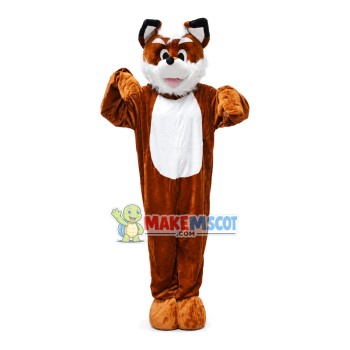 Soft Plush The Adult Brown Fox Mascot Costume