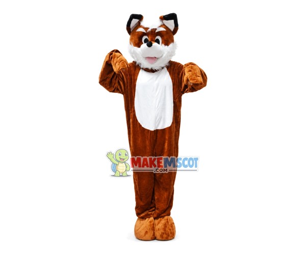 Soft Plush The Adult Brown Fox Mascot Costume Soft Plush The Adult Brown Fox Mascot Costume