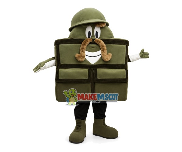 Funny Cartoon Military Canvas Bag Mascot Costume