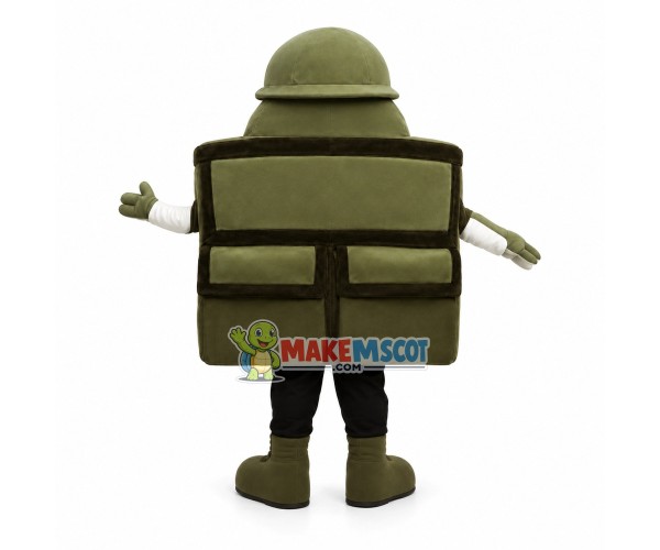 Funny Cartoon Military Canvas Bag Mascot Costume