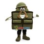 Funny Cartoon Military Canvas Bag Mascot Costume