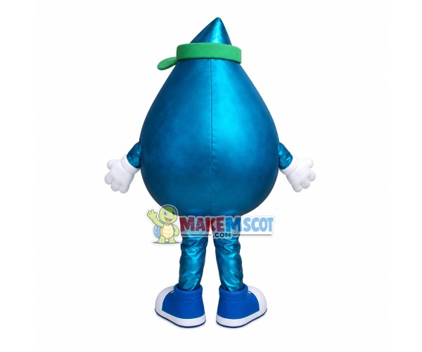 Cartoon Bright Lake Blue Water Drop Mascot Costume Cartoon Bright Lake Blue Water Drop Mascot Costume