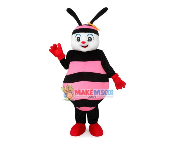 Lightweight Cartoon Pink Bee Mascot Costume Lightweight Cartoon Pink Bee Mascot Costume