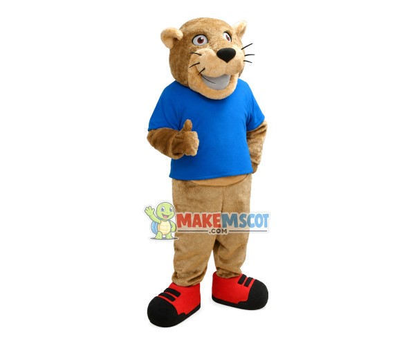 Supportive Tiger of the Global Agency Mascot Costume Supportive Tiger of the Global Agency Mascot Costume