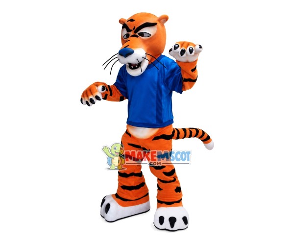 Robust Tiger of The College Mascot Costume Robust Tiger of The College Mascot Costume