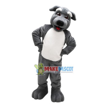 Frank Dog With White Eyebrows Mascot Costume