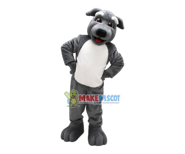 Frank Dog With White Eyebrows Mascot Costume Frank Dog With White Eyebrows Mascot Costume