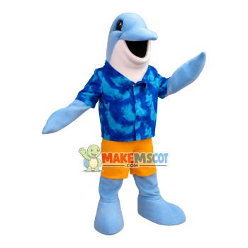 The Pool Keeper Dolphin Mascot Costume The Pool Keeper Dolphin Mascot Costume