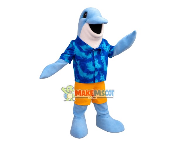 The Pool Keeper Dolphin Mascot Costume The Pool Keeper Dolphin Mascot Costume