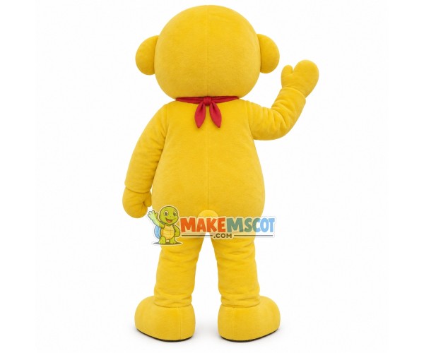Gift Plush Bear With Red Ribbon Mascot Costume Gift Plush Bear With Red Ribbon Mascot Costume