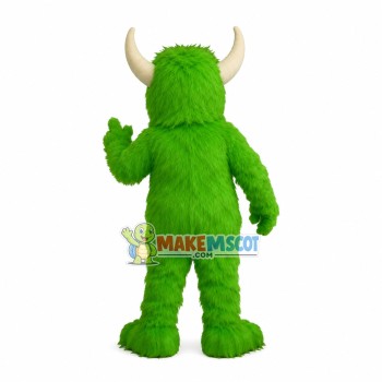 Customized Green Long Wool Monster Mascot Costume Customized Green Long Wool Monster Mascot Costume
