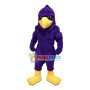 Muscular Dark Purple Goshawk Mascot Costume