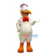 Soft Beige Chicken With Bow Mascot Costume Soft Beige Chicken With Bow Mascot Costume