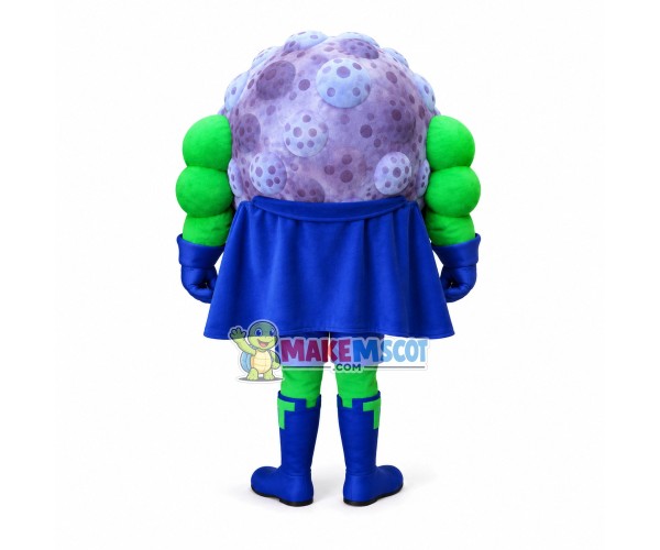 Funny Cartoon Purple Cell Guard Mascot Costume