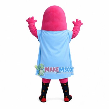 Cartoon Pink Massage Thump Mascot Costume Cartoon Pink Massage Thump Mascot Costume