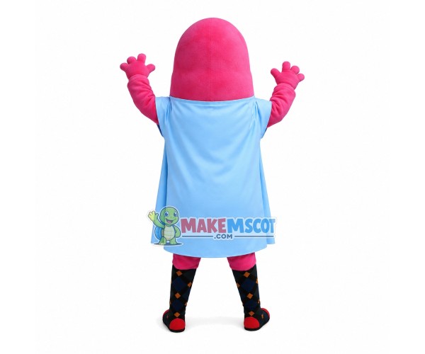 Cartoon Pink Massage Thump Mascot Costume Cartoon Pink Massage Thump Mascot Costume