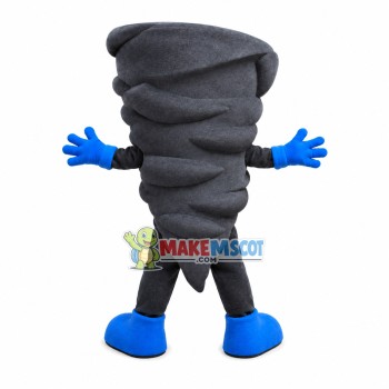 Conical Grey Doll With Fierce Look Mascot Costume Conical Grey Doll With Fierce Look Mascot Costume