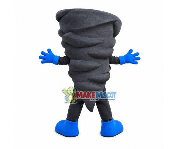 Conical Grey Doll With Fierce Look Mascot Costume Conical Grey Doll With Fierce Look Mascot Costume