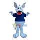 Playful Light Blue Sports Dragon Mascot Costume