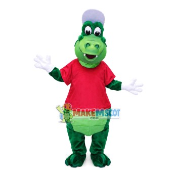 Little Crocodile Wearing Baseball Cap Mascot Costume Little Crocodile Wearing Baseball Cap Mascot Costume