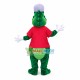 Little Crocodile Wearing Baseball Cap Mascot Costume