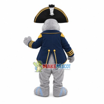 One-eyed Pirate Dog of Street Shot Mascot Costume One-eyed Pirate Dog of Street Shot Mascot Costume